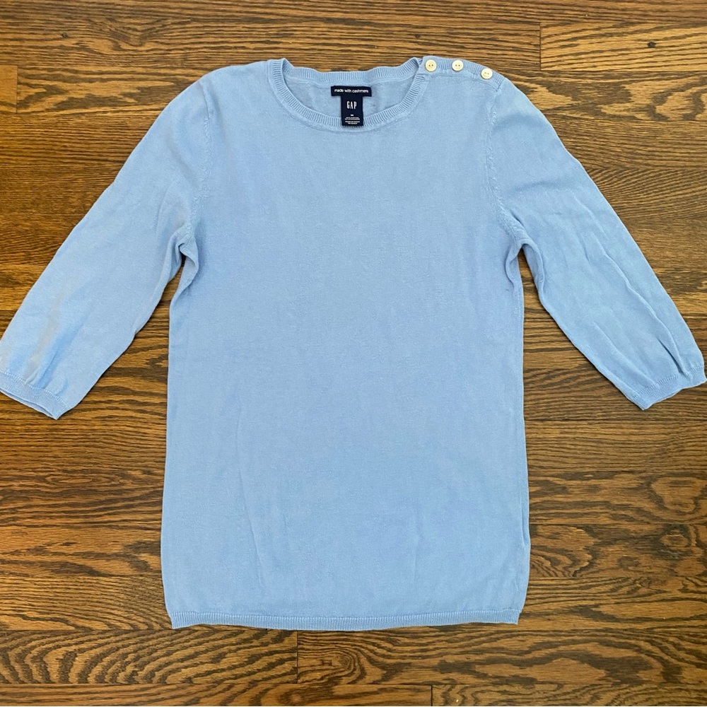 GAP Soft Blue Cashmere Blend Sweater